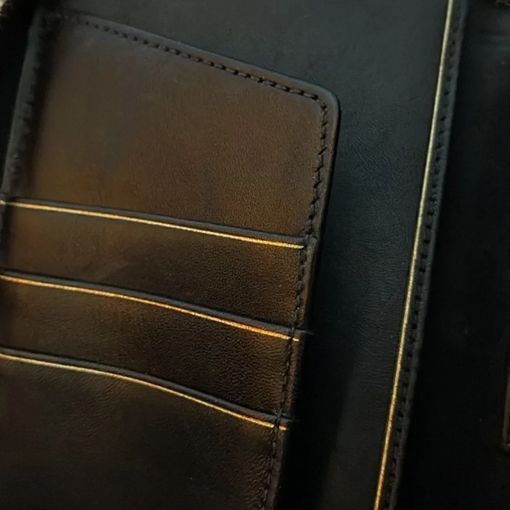 Coach Black Signature Zip Around Wallet - Picture 4 of 4